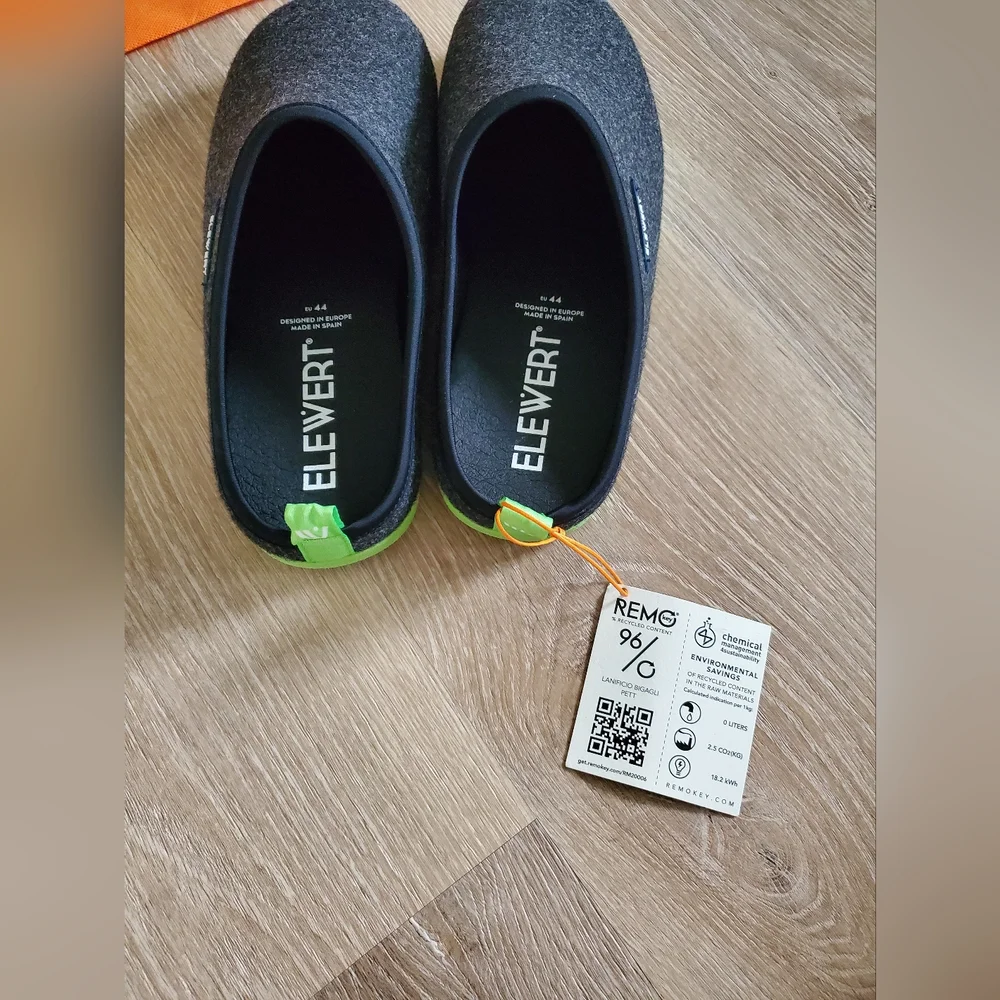 Elewert Luxury Slide On Slippers Mens Size 44 EU 11 US GREY/Green